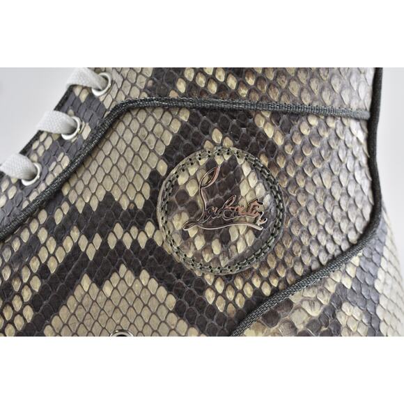 Christian Louboutin Louis Orlato Flat Python Ghost Roccia High Top Sneaker 44 11 - Picture 9 of 13